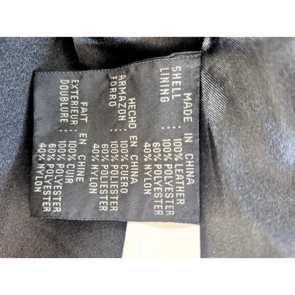 Vintage Leather Jacket Womens Small JCL 90's Black Luxury Spring Closet Staple - Picture 6 of 12